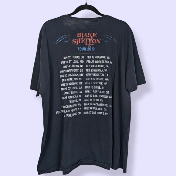 (2/$20) Blake Shelton Distressed 2012 Tour Tee - Picture 2 of 5